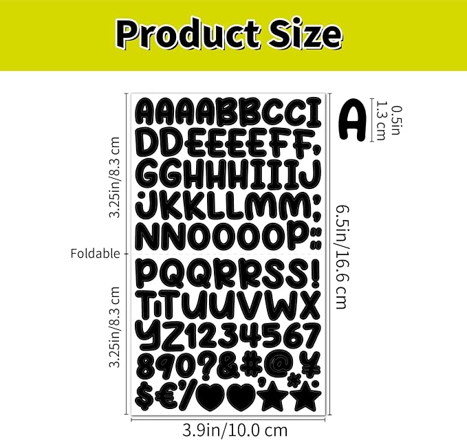 1800 Pieces 20 Sheets Small Letter Number Stickers, 1/2inch Self-Adhesive Vinyl - Image 2