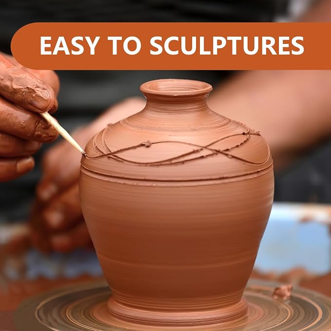 VIBRATITE 10LB Air Dry Clay, Terra Cotta Modeling Pottery Clay Bulk | Easy to - Image 4