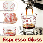 2 Pack High Borosilicate Shot Glass Measuring Cup, Espresso Shot Heavy Glass - Image 3