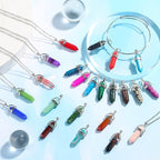 ROADPLUM 40Pcs Healing Crystal Pendants, Glow in the Dark Gemstone Charm - Image 8