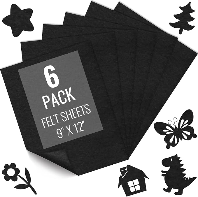 IONTACH 9" X 12" Soft Felt Sheets 1.6mm Thick | Felt Fabric by IONTACH