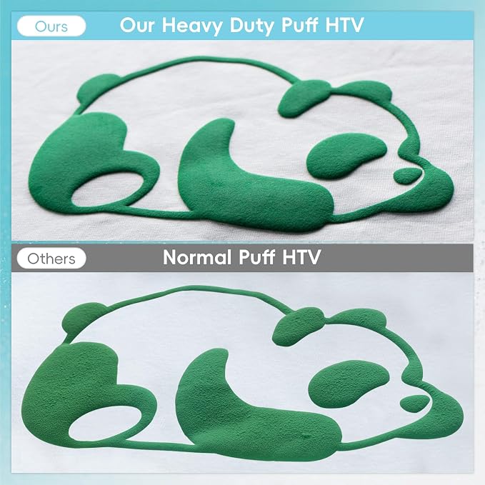 Aoder Green Heavy Duty Puff Vinyl Heat Transfer - Image 5