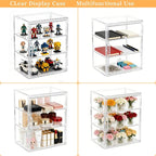 Attelite Acrylic Display Case for Collectibles Adjustable 3-Tiers，2Pack | Clear - Image 6