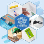 Paint Roller Kit with Extension Pole, 27 Piece Set, 2 to 4 Ft Pole, Paint - Image 6