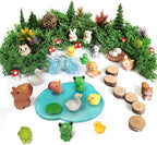 46 Pcs Fairy Garden Accessories, Miniature Figurines, Mini Resin Animals Set by QuarenDen