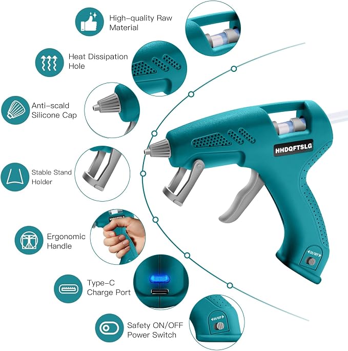 Cordless Hot Glue Gun, Fast Preheating - Image 5