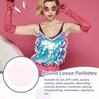 MECCANIXITY 700 Pcs Flat Round Sequins 15mm/0.6 Inch Loose Paillettes Craft - Image 4