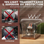JupDec Mini Helmet Display Case, Acrylic Clear 1/2 Football Baseball Helmet - Image 5