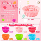 R HORSE 42Pcs Silicone Baking Molds Pumpkin Shapes Baking Cups Non-Stick Donut - Image 3