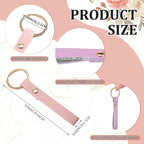 Wavyknot 50 Pcs PU Leather Keychain Blanks Bulk Laser Engraving Blanks Keychain - Image 2