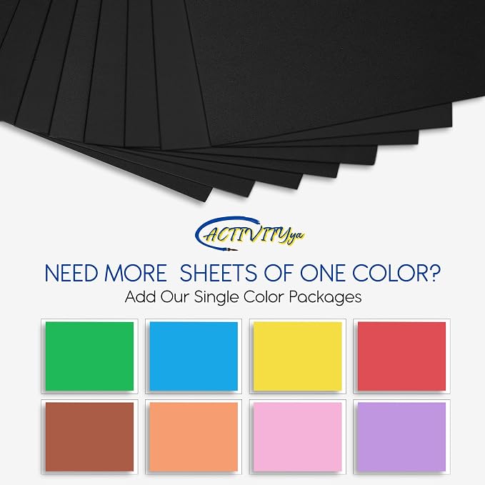 Black EVA Foam Sheets, 6 x 9 Inch, 2mm Thick - Image 3