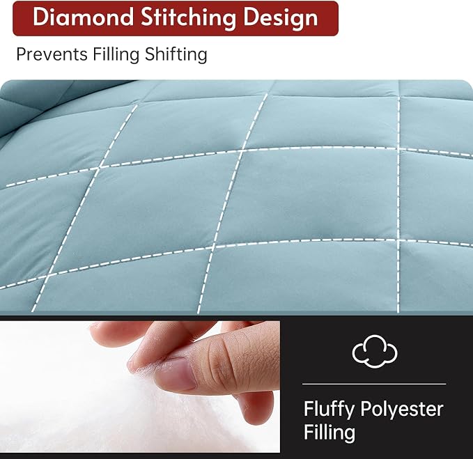 MUXHOMO 7 Pieces Full Comforter Set, Reversible Bed in a Bag Full Size - Image 7