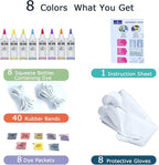WINSONS Tie Dye Kit, 8 Colours Non Toxic Permanent Fabric Dye Art Set - Image 2