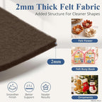 12" x 12" Felt Sheets for Crafts, 2mm Stiff Felt Fabric, Polyester Felt Squares - Image 2