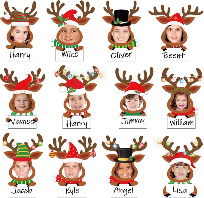 48 Set Christmas DIY Elk Cutouts by gisgfim