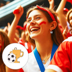 100 Pcs Sport Charms Bulk for Jewelry Making Football Soccer Volleyball - Image 3