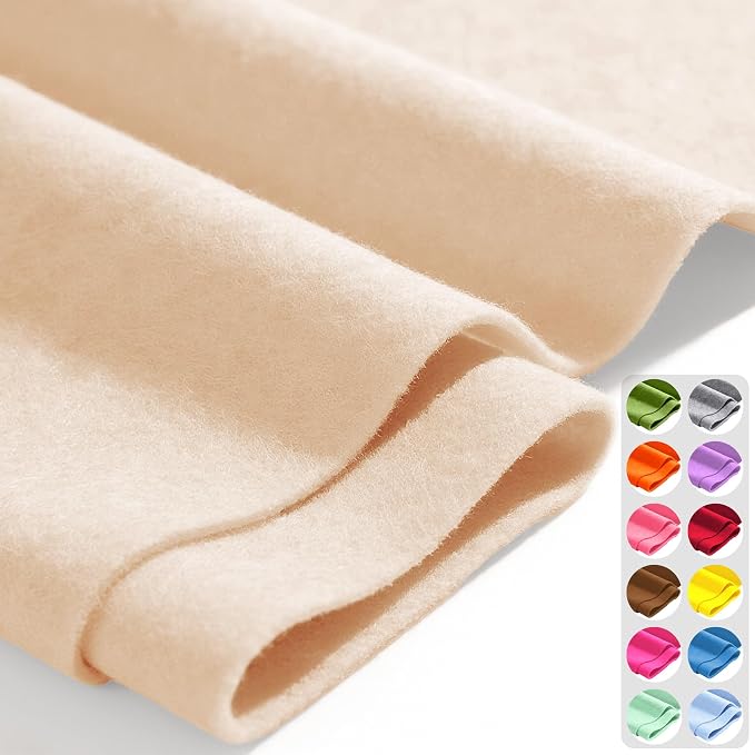 Light Apricot 36" X 36" Felt Fabric Sheet by Luceinvita