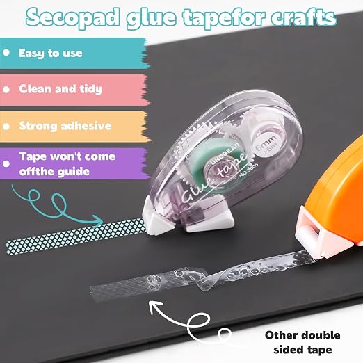 4 Pack Double Sided Tape Roller, Scrapbook Supplies, Glue Tape Roller - Image 4