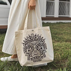 Aztec Head Stencil for Painting, 11.8" x 11.8" Reusable Mayan Stencil Drawing - Image 7