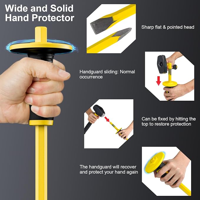 INCLY 8PCS Geology Rock Pick Equipment Kit, 3lb Sledge & 32oz Rock Hammer - Image 7