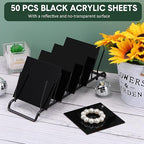 Suzile 50 Pcs Acrylic Sheet 3.9 x 3.9 in Acrylic Sheets 1/8 Thick Cut to Size - Image 4