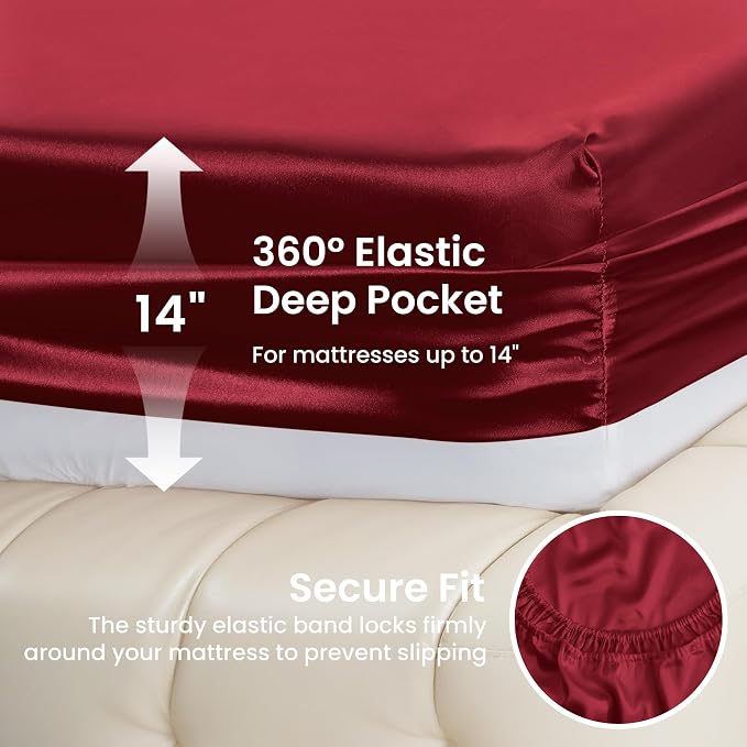 Love's cabin Satin Queen Sheets Set - Image 4