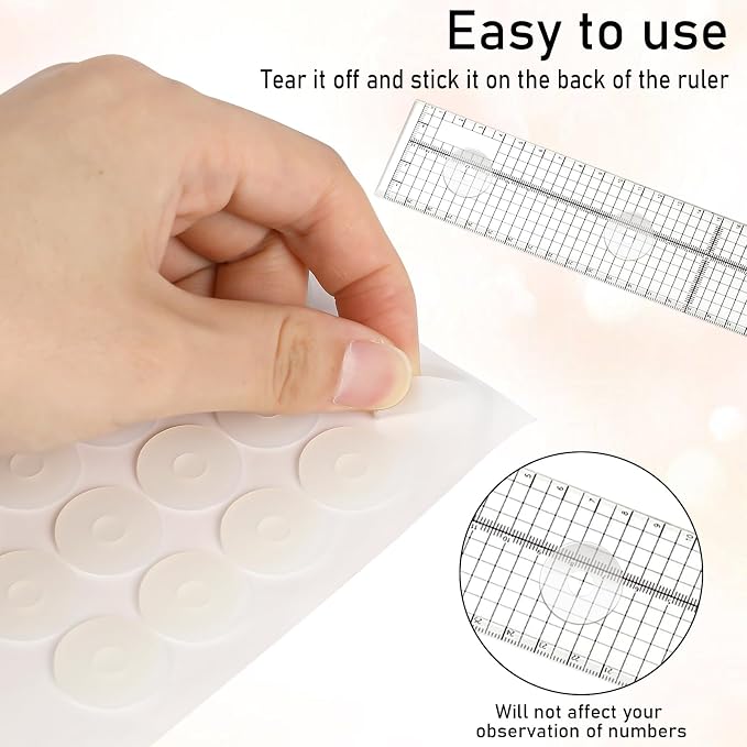 72pcs Non-Slip Silicone Grips for Quilt Templates, Quilting Rulers, Adhesive - Image 3