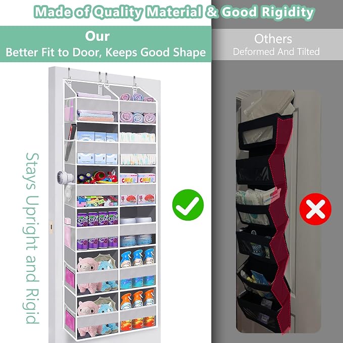 UVIAHOMI Heavy Duty Over The Door Organizer 6 Tiers, Extra Large Behind Door - Image 6