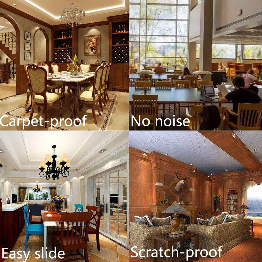 Furniture Glides Sliders-Furnigear PTFE (Teflon) Chair Leg Movers Sliders for Carpet and Hardwood Surface - Move Your Furniture Easily & Safely - Best Floor Protector (1-1/2", 12pack)