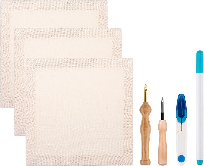 3PC 10.2''x10.2'' Punch Needle Frame, Punch Needle kit Includes 3 Wooden Frame by Zuaooz