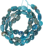 HAAMIIQII Natural Blue Apatite Pebble Stone 5-8mm Small Irregular Freeform by HAAMIIQII