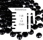 CYS EXCEL Black Glass Gemstone Beads Vase Fillers Flat Marble Beads Multiple - Image 2