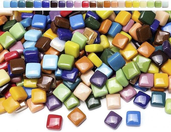 Lanyani 2 Pounds Vibrant Glass Mosaic Tiles - Image 2