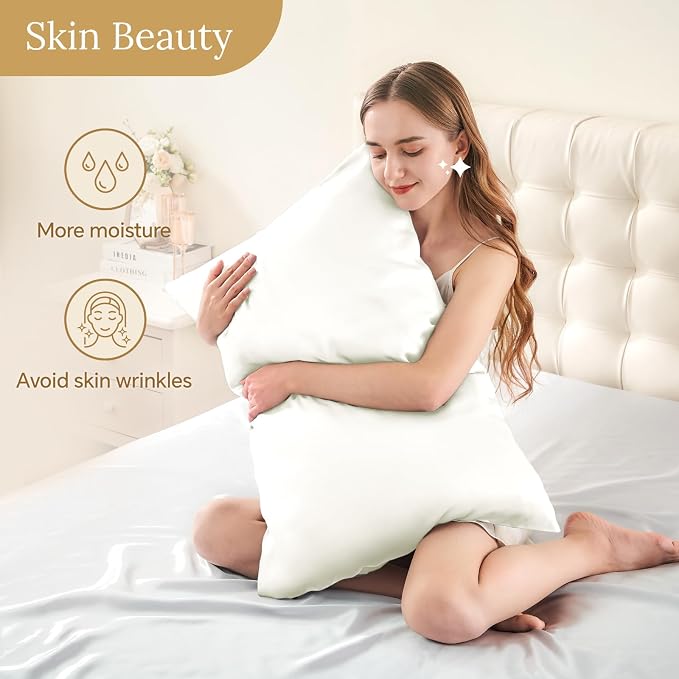 INFIIXSO Mulberry Silk Pillow Cases King Size Set of 2, Silk Pillowcase - Image 3