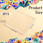 Threlaco 8 Pack Monoprinting Print Plates 6 x 6 Inch Reusable Silicone Plate - Image 2