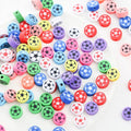 100pcs Football Polymer Clay Spacer Beads by LUBINGSHINE