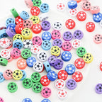 100pcs Football Polymer Clay Spacer Beads by LUBINGSHINE
