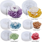 EuTengHao Peony Silicone Mold Set Flower Silicone Casting Mold Rose Resin Mold - Image 3