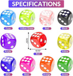 Rerdeim 110 Pieces Dice Set, Colored Game Bulk Dices, Colorful Dices, 6 Sided - Image 4