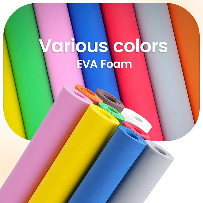 Do²ping Orange Eva Foam Sheets roll, 6mm eva Craft Foam 49''x13.9'' High - Image 6