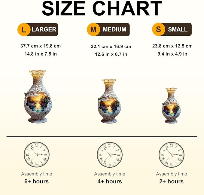 Scenery in Ceramic Vases Puzzles Adults Gifts Wooden 75 Pieces 9.4 * 4.9in - Image 4
