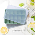 Tvmania Ice Cube Trays Set of 2, 15-Cube Silicone Molds - Image 2