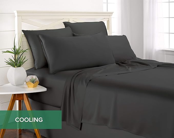 Pure Bamboo King Sheets, Genuine 100% Organic Viscose Derived from Bamboo Bed - Image 5