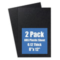 Plastic Sheet 8" x 12" x 0.125", Abs Plastic Sheets 2 Pack by KINLINK