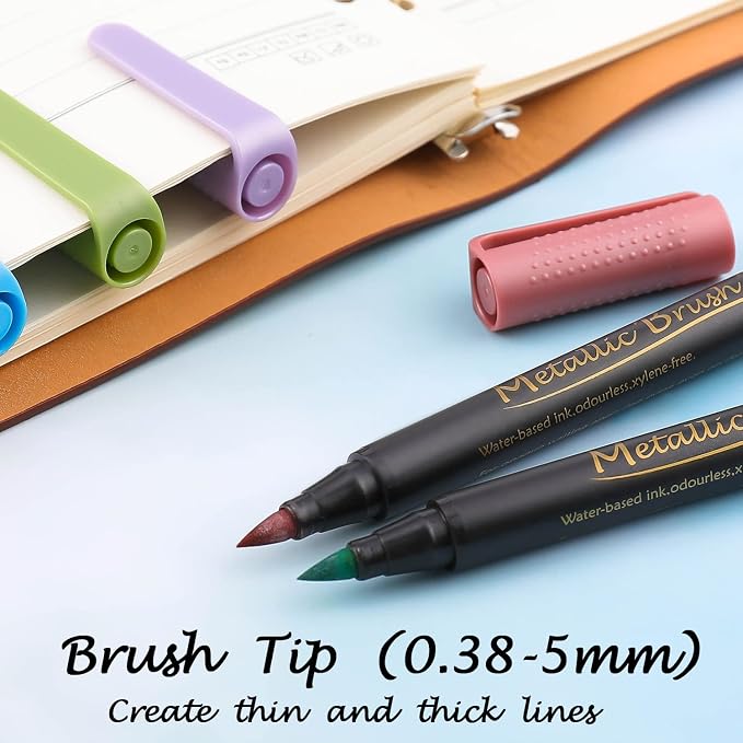 Dyvicl Metallic Brush Marker Pens - Image 3