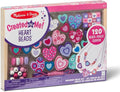 Melissa & Doug Created by Me! Heart Beads Wooden Bead Kit, 120+ Beads and 5 by Unknown