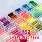 QCZKB Friendship Bracelet String 102 Skeins Fashionable Rainbow Color - Image 7