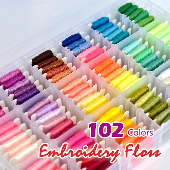 QCZKB Friendship Bracelet String 102 Skeins Fashionable Rainbow Color - Image 7