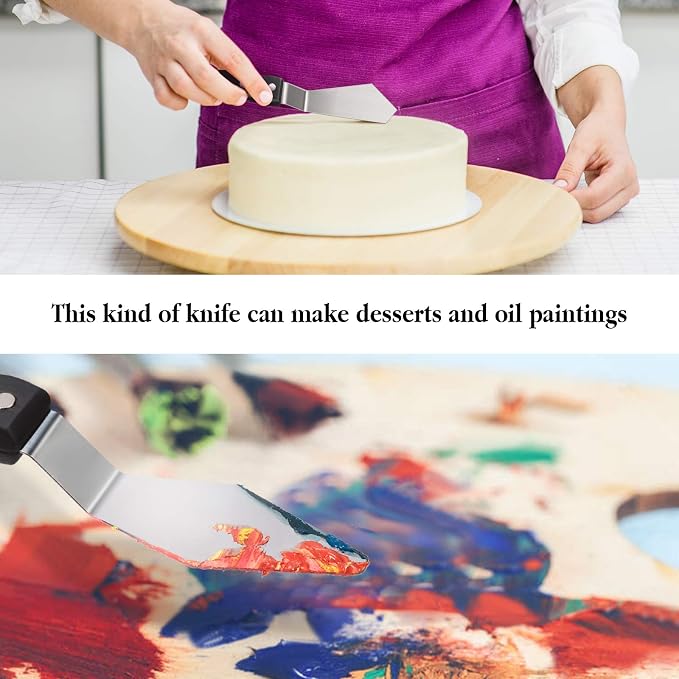 5-piece Large Palette Knife Set Stainless Steel Painting Knives - Image 5