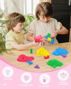 AtMini Play Sand with 6 Colored Sands of 11lbs, Including a Sand Tray with Lid - Image 5